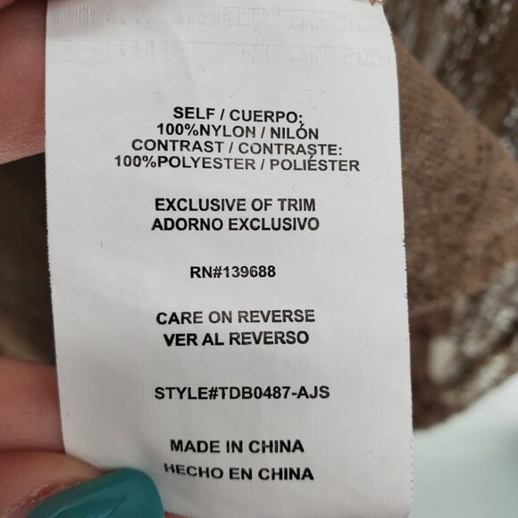 Taylor & Sage Womens Long Lace Button Front Tank Top Size XS Brown Sheer Boho - Picture 11 of 14